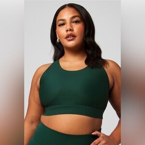 High-Neck Dark Green Sports Bra — Women Intimates & Sleepwear